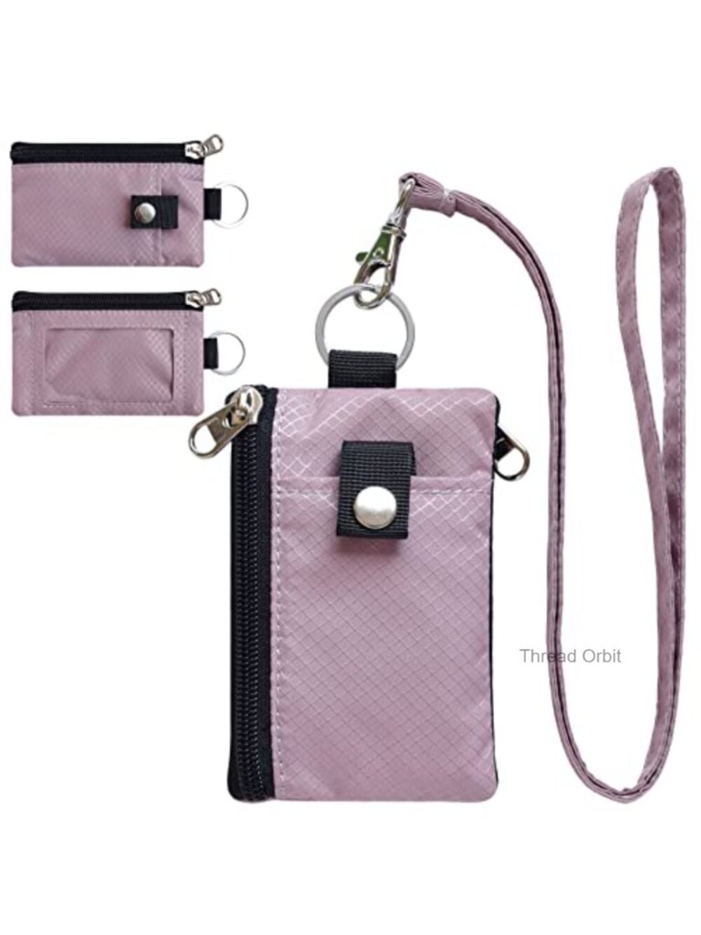 Minimalist RFID Blocking Small Wallet with ID Window, Water Resistant Zip Case